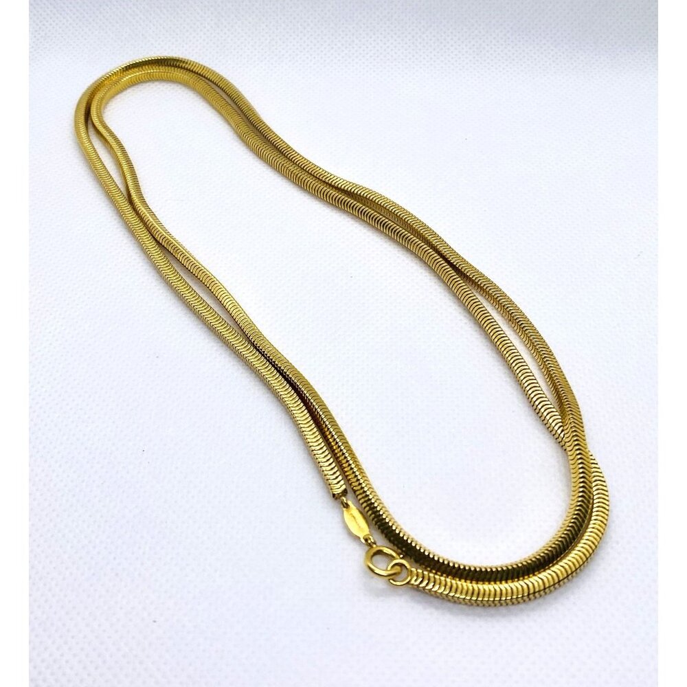 Tiffany & Co 18K 750 Yellow Gold Snake Chain 32.5" Long HEAVY! RARE